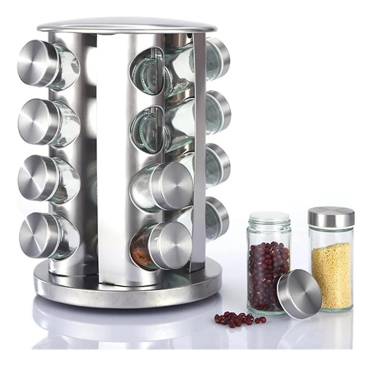 Organizador De Especias Giratorio Cocina Casatua 16 Vidrio