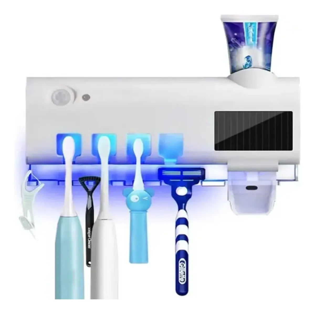 Soporte Esterilizador De Cepillos Dispensador Crema Dental