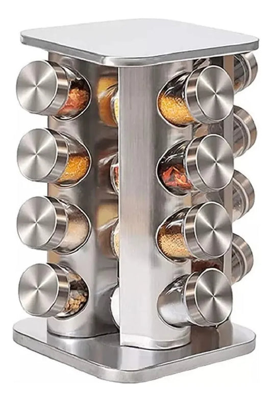 Organizador De Especias Giratorio Cocina Casatua 16 Vidrio