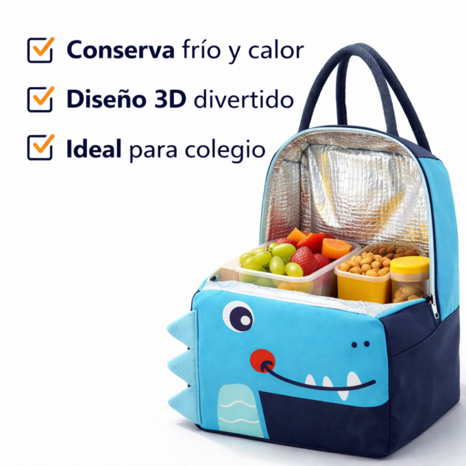 Bolso Lonchera Térmico Infantil Colegio Guardería Resistente