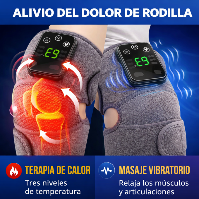 Masajeador Rodilla Térmico Vibración Rodilla Codo Hombro