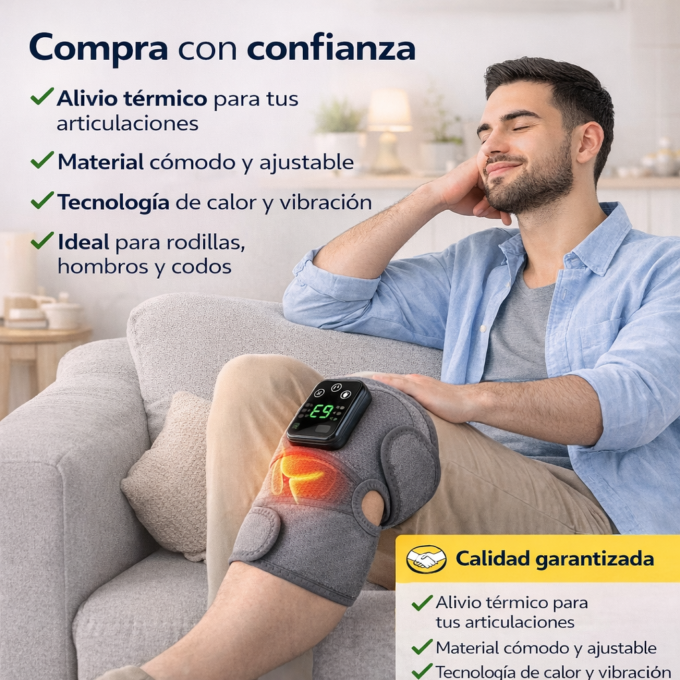 Masajeador Rodilla Térmico Vibración Rodilla Codo Hombro