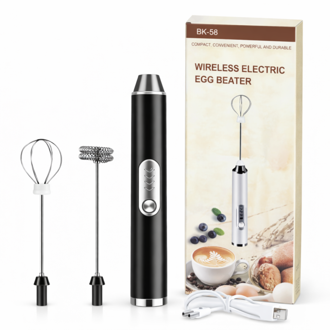 Mini Batidor Eléctrico Recargable USB Espumador Café Leche