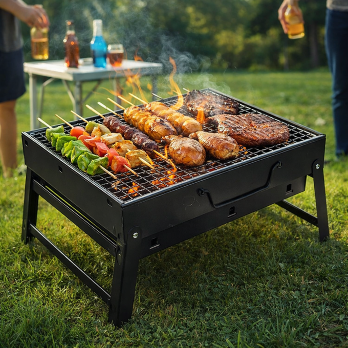 Mini Parrilla Plegable Portátil a Carbón